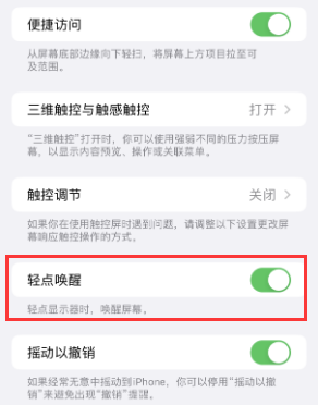 阿巴嘎苹果授权维修站分享iPhone轻点无法唤醒怎么办