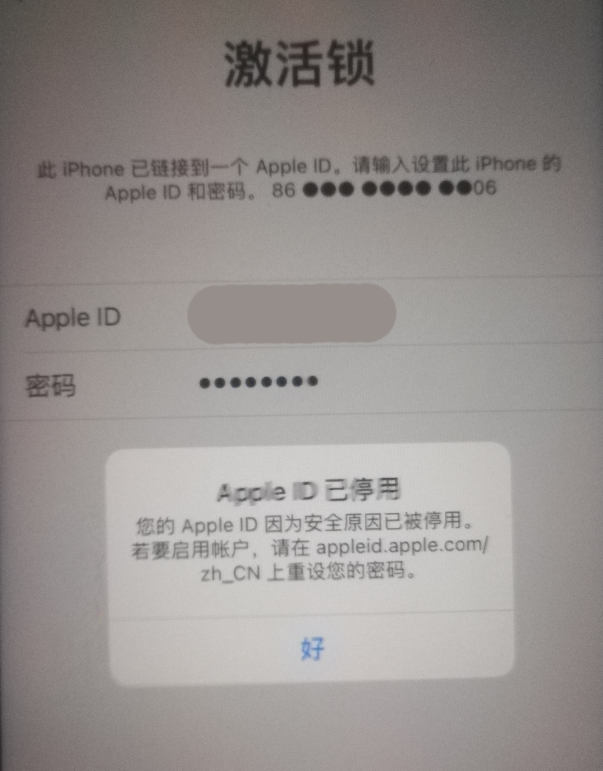 阿巴嘎苹果手机维修分享iPhone 12 出现提示“Apple ID 已停用”怎么办 